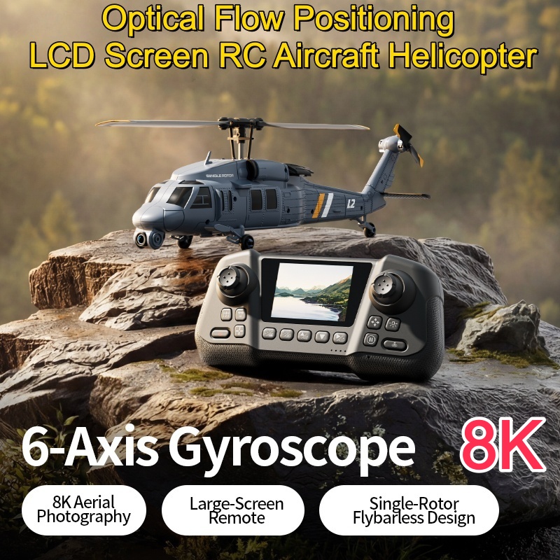 Rc Helicopter Large - 8K Flybarless Optische Flow Hover LCD